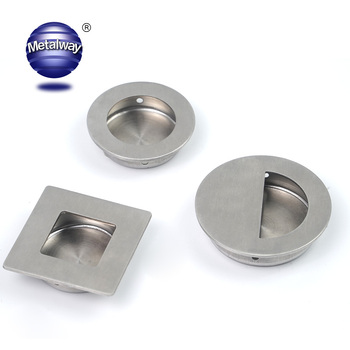 Recessed Pull Sliding Door Handle Modern Stainless Steel Hidden Flush