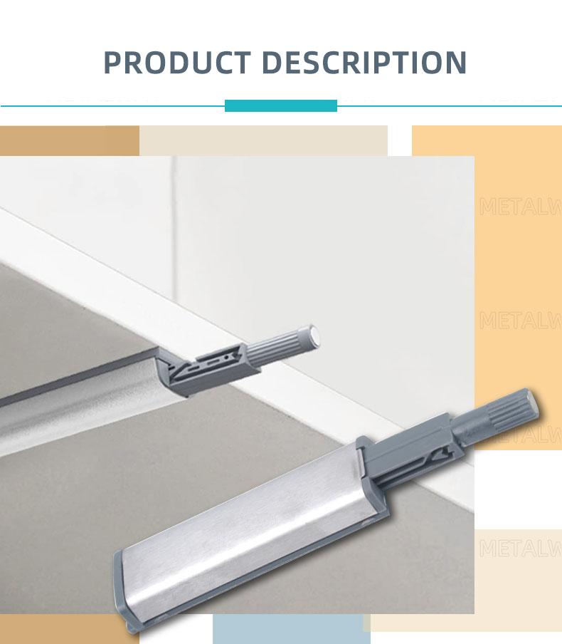 Damper Push-to-open Drawer Rebounder with Buffer Surface Mounted Cabinet & Wardrobe Door Anti-collision Stopper
