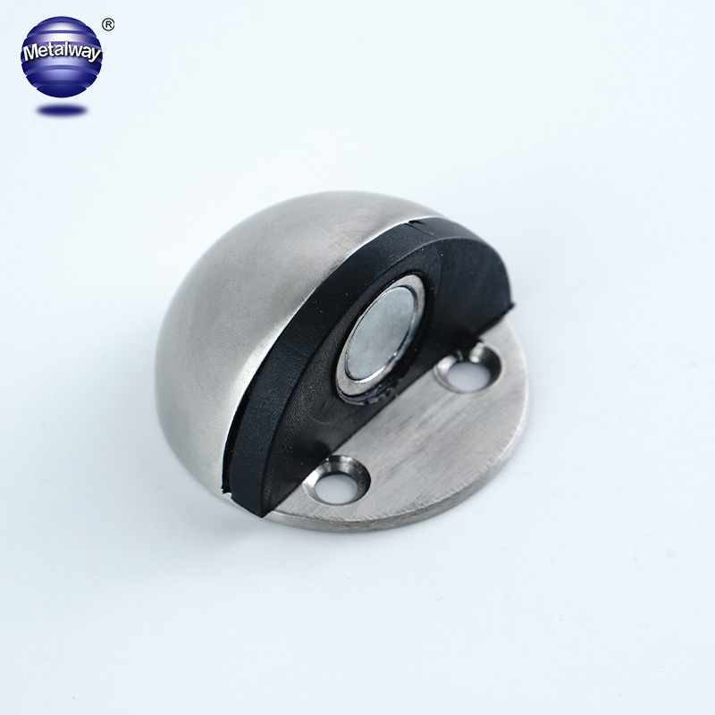 Moon Rubber Stainless Steel DIY Accessories OEM Floor Mounted Door Stops Half  Door Stopper