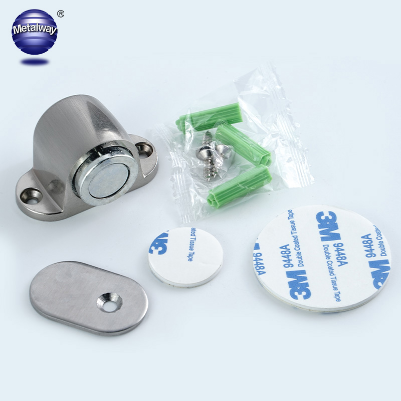 Moon Rubber Stainless Steel DIY Accessories OEM Floor Mounted Door Stops Half  Door Stopper