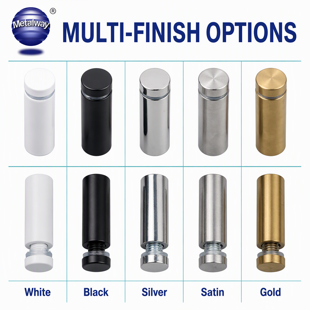 High Quality Stainless Steel Alloy Sign Standoff Screw Fastener for Acrylic Glass Signboards Advertising