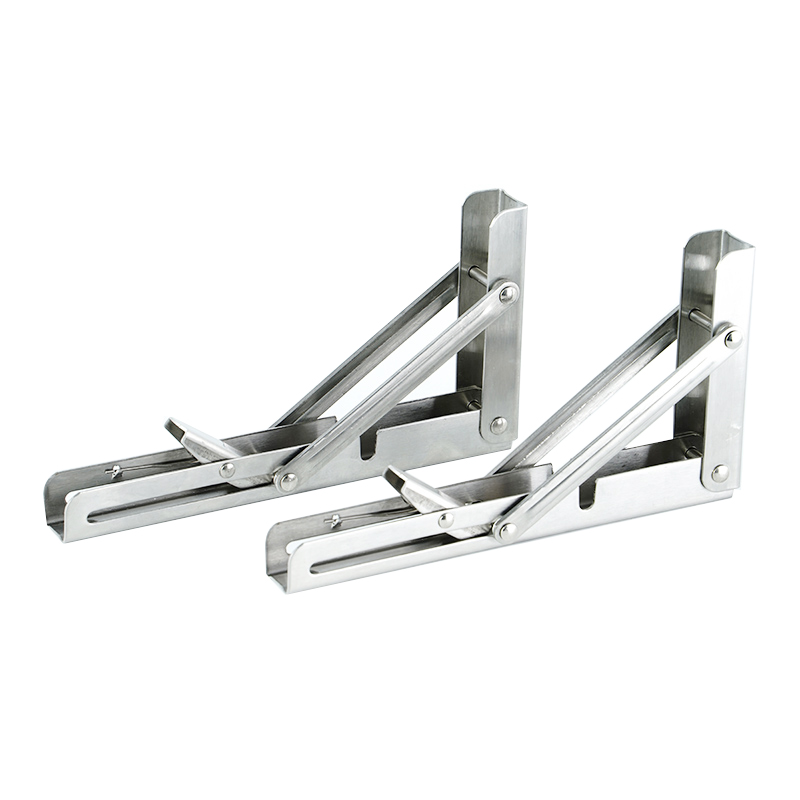 Cheap Low Price High Quality Best Seller Iron Black and White Stainless Steel Satin Brushed Finish Folding Shelf Bracket