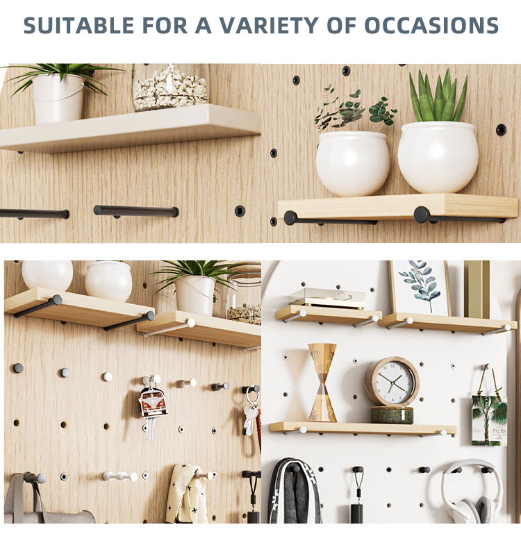 Black/White Customized Colorful Aluminum Pegboard Display Rack for Computer Room Wardrobe Tools-Heavy Duty Wall Mount Storage