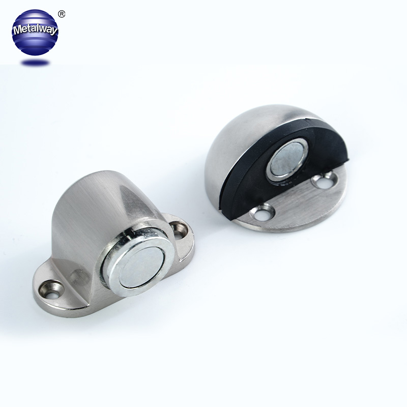 Moon Rubber Stainless Steel DIY Accessories OEM Floor Mounted Door Stops Half  Door Stopper