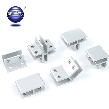 90 180 135 Degree Glass Fixing Clips Aluminum Partition Clamp
