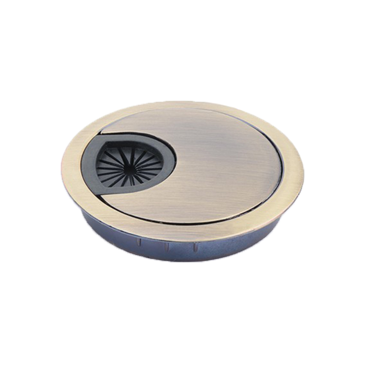 Modern Zinc Alloy 60mm Cable Grommet for Hotel Home Office & School Computer Desk-round Wire Management Cover