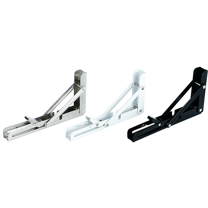 Cheap Low Price High Quality Best Seller Iron Black and White Stainless Steel Satin Brushed Finish Folding Shelf Bracket