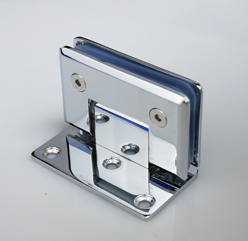 Modern 90 Degree Glass Mounted Shower Door Pivot Hinge Soft Close Stainless Steel
