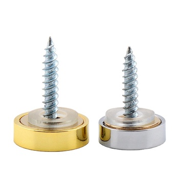 Decorative stainless steel mirror standoff screw caps